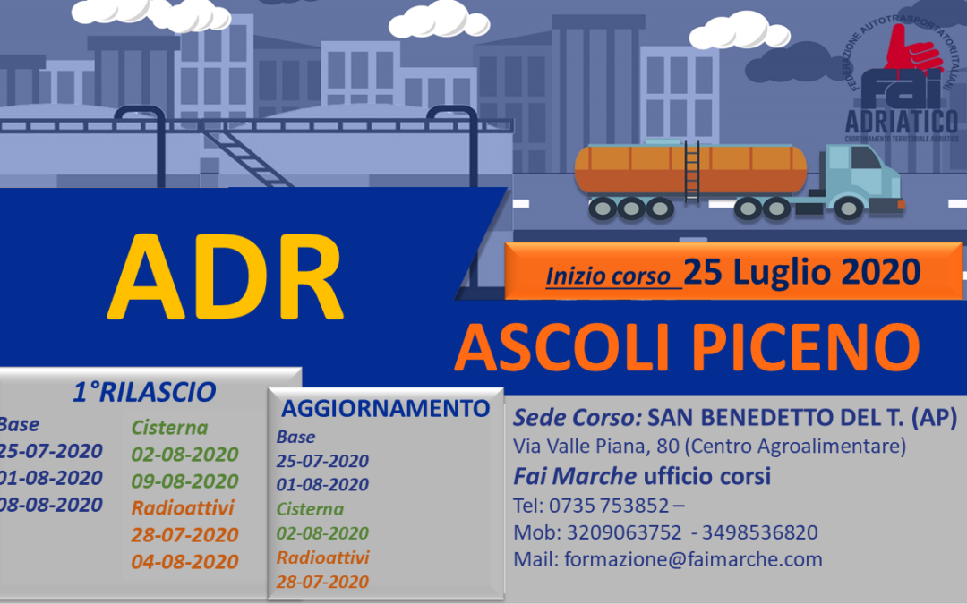 ADR – 1°RILASCIO – AGGIORNAMENTO